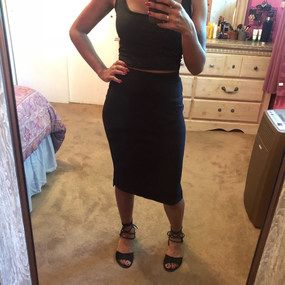 NWOT High Waist Black Pencil Skirt